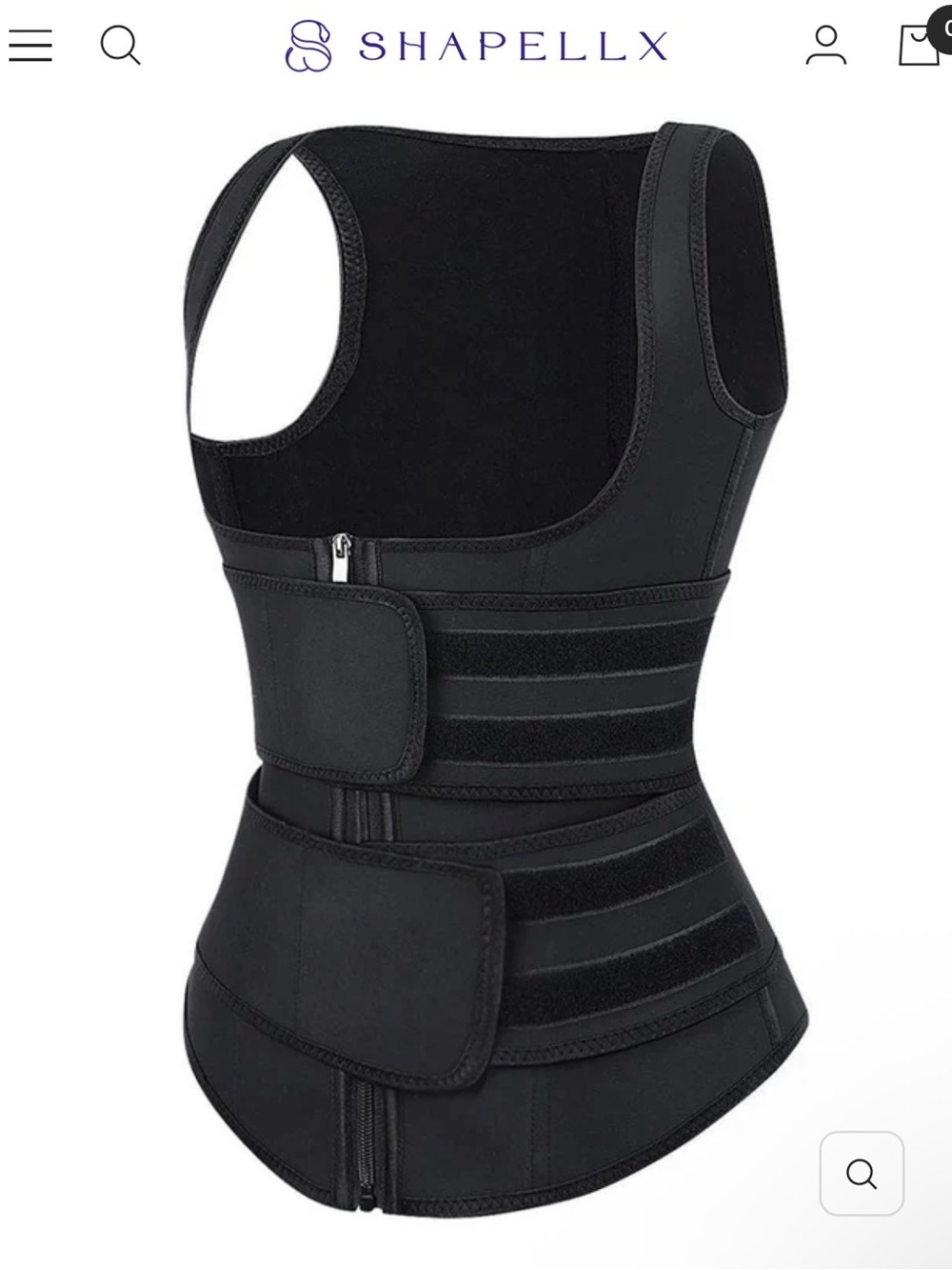 Shapellx Black Women’s Waist Trainer Vest 4x=16/18